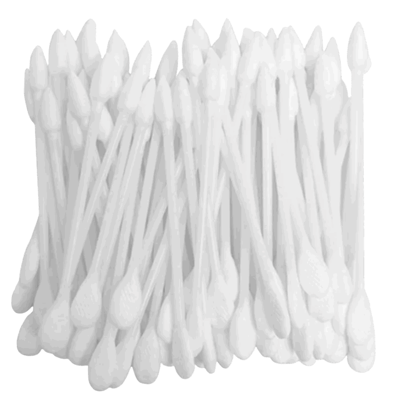 Bunch of white cotton swabs