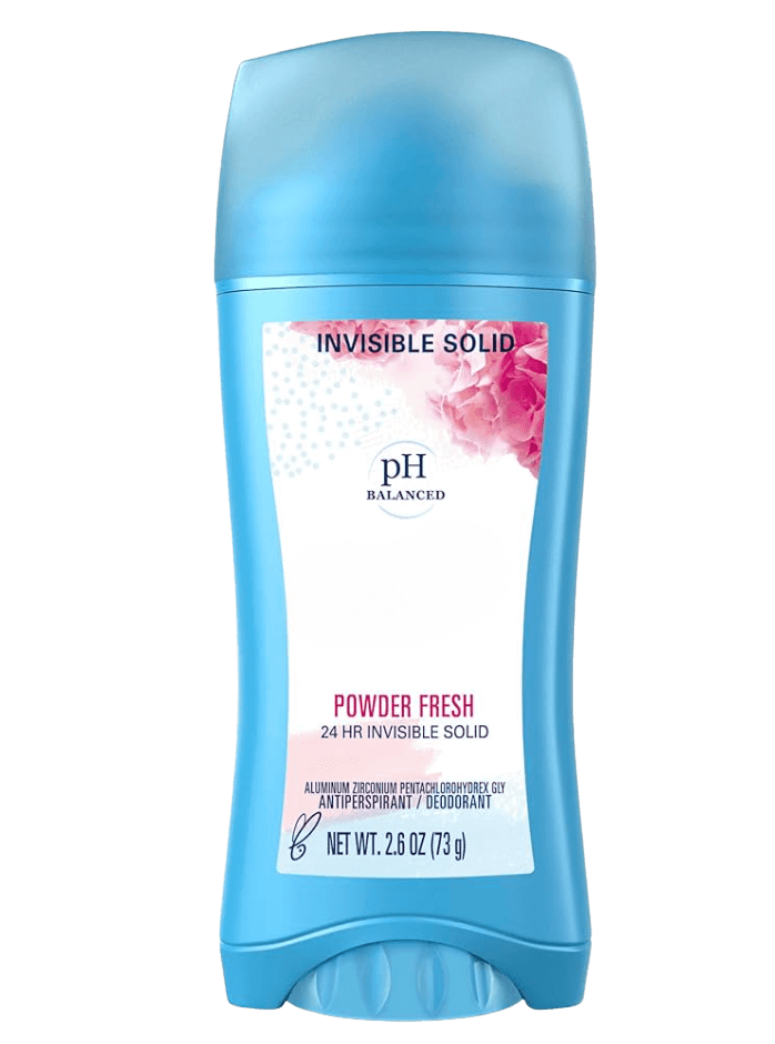 Blue deodorant container