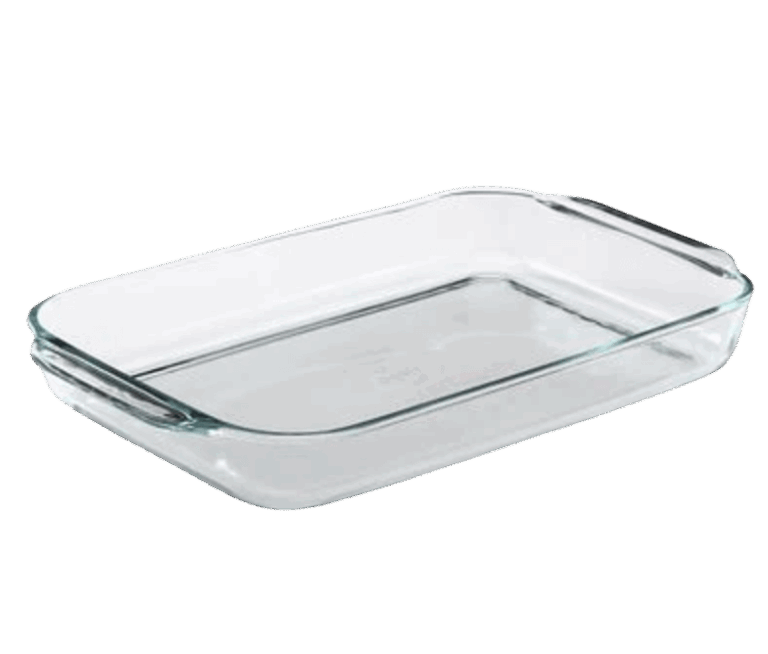 Glass baking dish