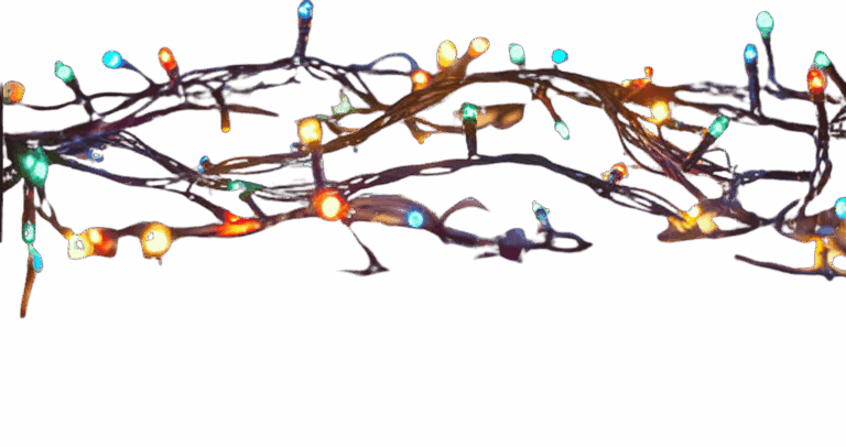 Strings of multi-colored lights