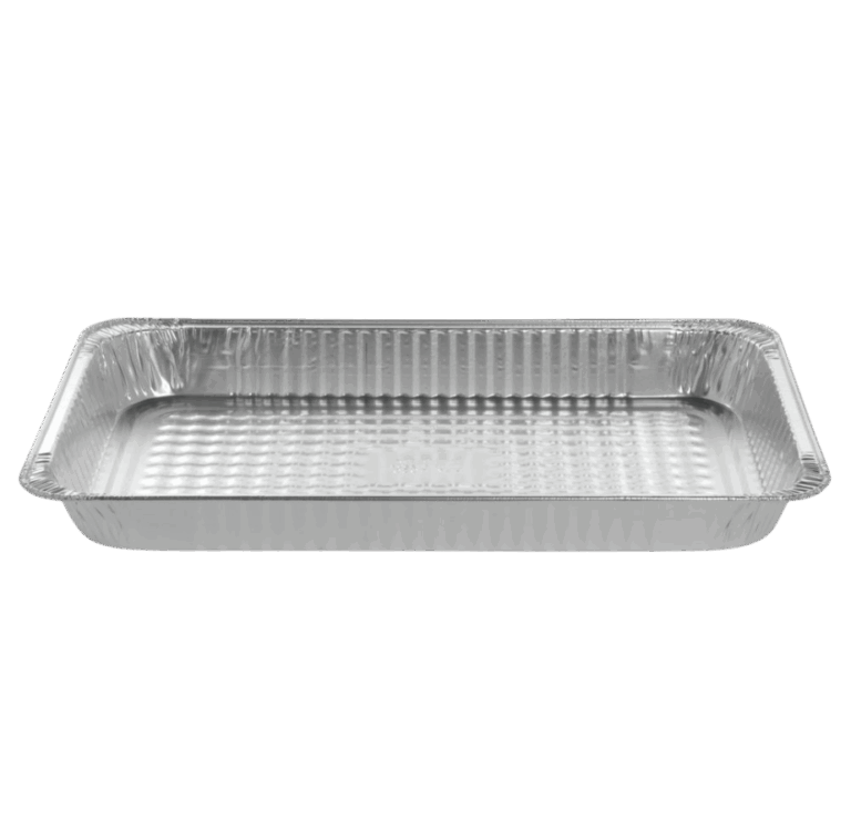Silver rectangle aluminum pan
