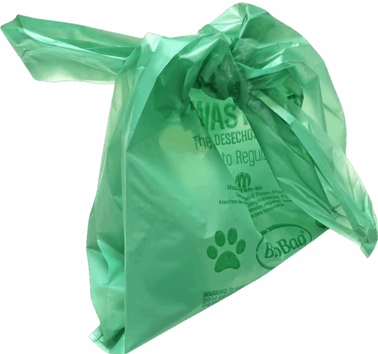 Green pet poop bag
