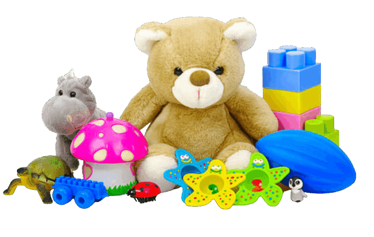 Teddy bear, building clocks, football