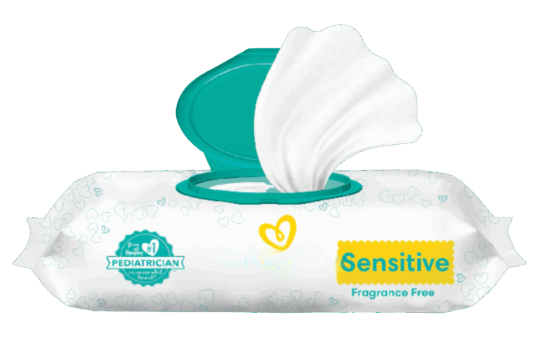 Packet of baby wipes