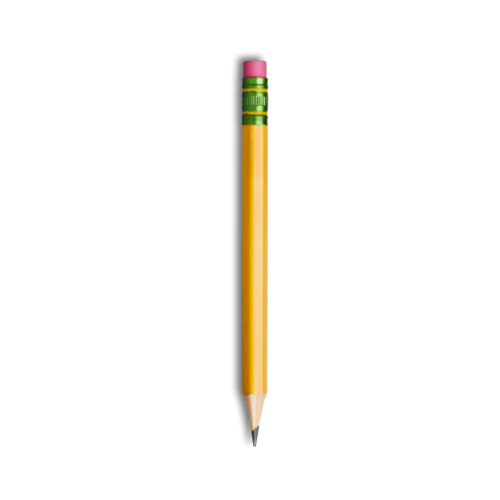 One yellow pencil