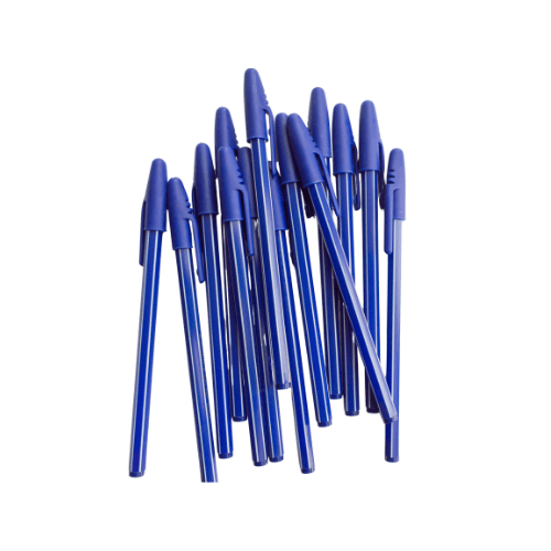 Bunch of blue pens